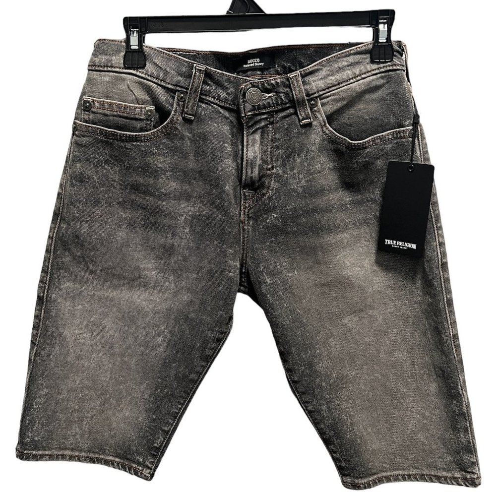 Space Cadet Grey - TRUE RELIGION SHORTS (W28) - $159 Org Price